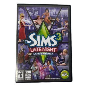 Sims 3: LATE NIGHT Expansion Pack (Win/Mac 2010) PC Game Complete with Manual